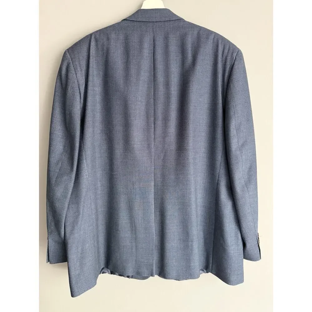 Lauren Ralph Lauren Blazer 48R Silk Wool Blue Sport Coat Classic